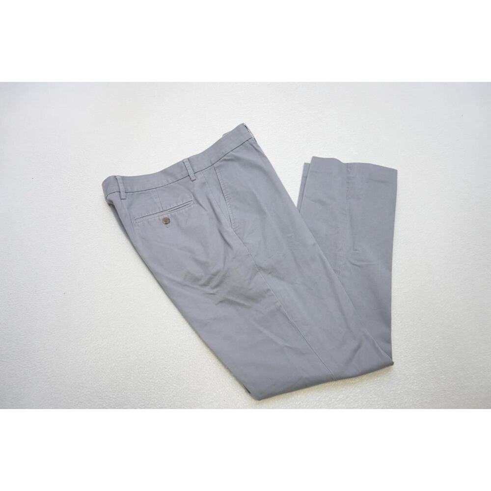 J Crew Slim Fit Bedford Khaki Dress Pants Gray Casual Flat Mens 32 x 30